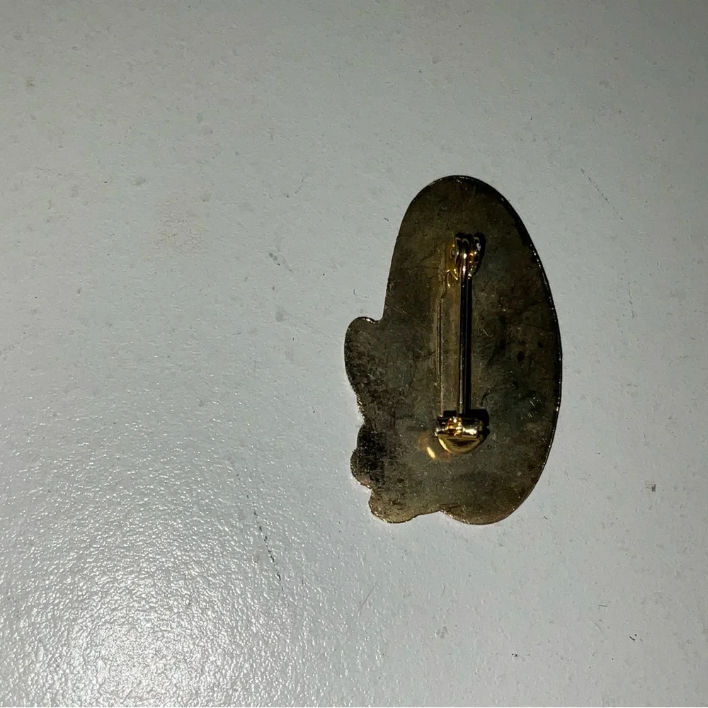 Vintage Easter Rabbit Egg Lapel Pin